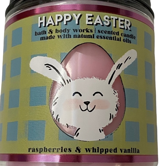 Bath & Body Works Happy Easter Raspberries Whipped Vanilla Single Wick 7oz - Picture 2 of 5